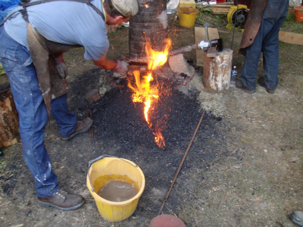 Iron smelting tapping slag